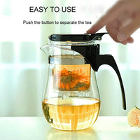Heat Resistant Glass Teapot With Infuser