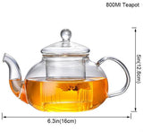 Heat-resistant Glass Teapot And Double Wall Glass Teacup