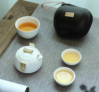 Travel Tea Set Portable Ceramic Teapot Teacup