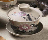 Chinese Hand Painted Ceramic Tea Cups Saucers