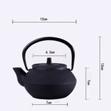 Cast Iron Teapot - Dimensions