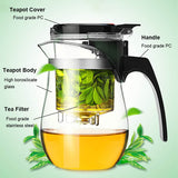 Heat Resistant Glass Teapot With Infuser